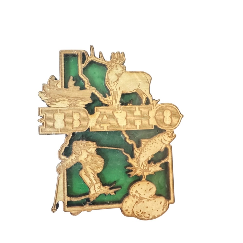 Idaho State‎ Wooden Magnet Collectible Souvenir Travel Keepsake Wood Art